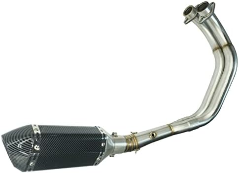 Motorcycle Full Exhaust System Pipe Slip On Muffler Compatible with YAMAHA MT07 MT-07 FZ07 FZ-07 2014-2022 XSR700 2016-2018