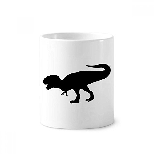 Porte-brosse à dents en céramique blanche dinosaure contre le désordre des stylos de bureau