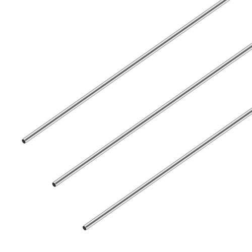 iMeistek 304 Edelstahlrohre, 6 mm Außendurchmesser x 0,3 mm Wandstärke, 300 mm Länge, nahtloses gerades Metallrohr, industrielles gerades Rundrohr (3 Stück)