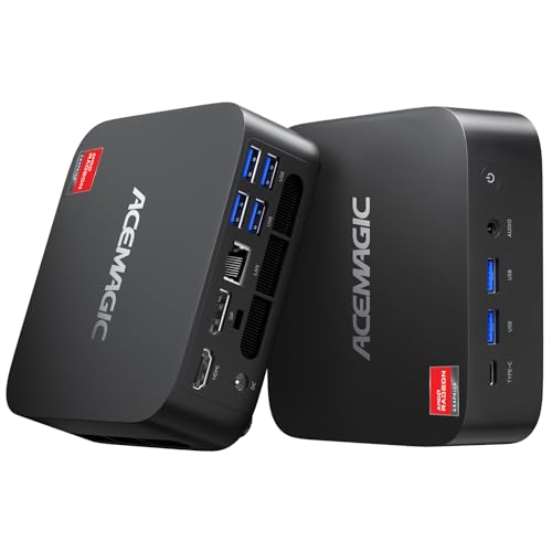 ACEMAGIC K1 Mini PC AMD Ryzen R2544 28W Processor 16GB DDR4 RAM 512GB M.2 SSD (Beat 3300U/N150/N97) Mini Computers 11 Pro HDMI+DP1.4 Dual 4K UHD Gigabit Ethernet Mini Desktop PC