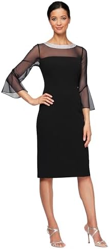 Alex Evenings Women's Short Shift Dress with Embellished Illusion Detail, black, 12P : Buy Online at Best Price in KSA - Souq is now Amazon.sa: Fashion Alex Evenings Women's Short Shift Dress with Embellished Illusion Detail, black, 12P : Buy Online at Best Price in KSA - Souq is now Amazon.sa: Fashion