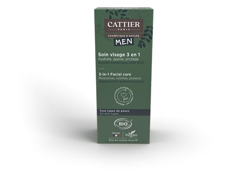Cattier Homme Soin Visage 3 en 1 Bio Tous types de peaux 50ml