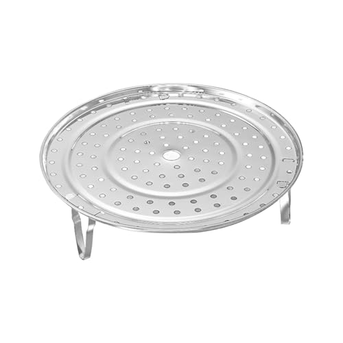 Vaporera de acero inoxidable con tapa, utensilios de cocina versátiles para cocinar, 1 unidad (plata, 21,5 cm)