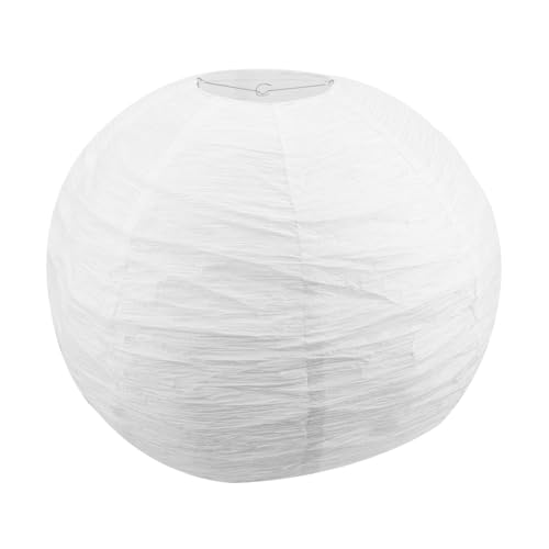 POPETPOP 紙製クレープテクスチャーシャンデリアシェード 吊り下げライト用 和風リビング 寝室 書斎用 優しい光と簡単設置