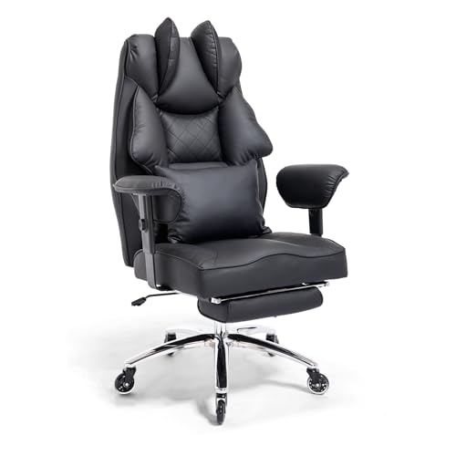 Asukale Ergonomischer Bürostuhl 200kg, Chefsessel mit Fußstütze – Ansicht 1