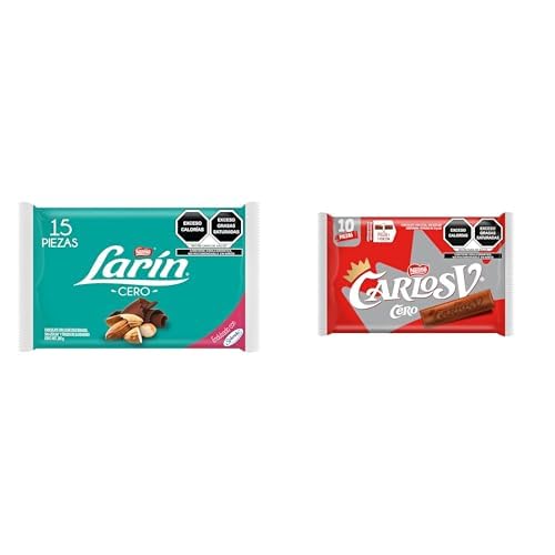Assortment of Larín and Carlos V Zero Sugar Chocolate Bars