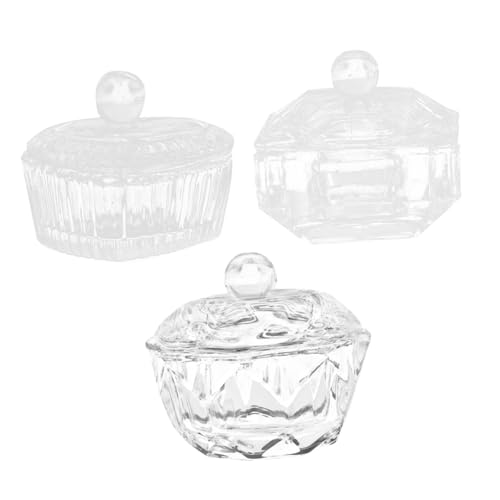 3 piezas vasos acrílicos para arte de uñas miniatura 1