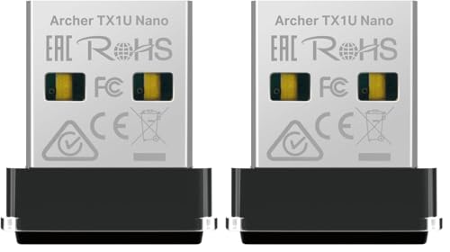 TP-Link Archer TX1U Nano AX300 Adaptateur USB Wi-FI 6 Nano, Débits Jusqu’à 287 Mbps, Format Ultra-Compact (17,5×15,8×7,1 mm), Compatible Windows...