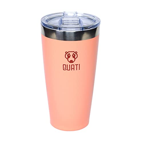 COPO TÉRMICO QUATI COM TAMPA 473ML CORAL - CCCT473 - QUATI  