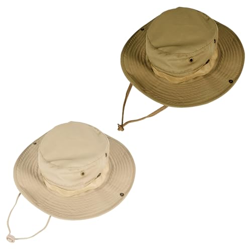 Image of Sun Hats for Men Women Bucket Hat UPF 50+ Boonie Hat Foldable UV Protection Hiking Beach Fishing Summer Safari