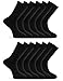 Basic Treasure 12 Paar Socken, Schwarze Socken Herren 43-46, soft Baumwolle, Socks Herren 43-46 für Business, Sport und Alltag