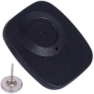 Black Anti-Theft Retail EAS 8.2MHZ Security Hard Tags with 16mm Steel Pins, RF 8.2MHZ Square EAS TAG, Retail Security Clothes Hard Tags (100)