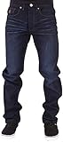 ritter sport big pack Klassisches 5-taschen Design Rocawear Herren Jungen Doppel Relaxed Hip Hop Jeans G Dkblu - Dunkler Ritter Blau, W32 - L33