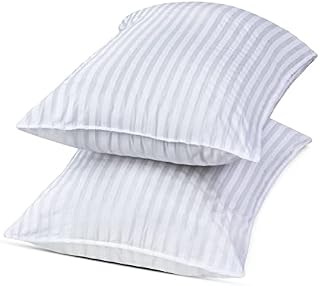GB TEXTILE Pack Of 4 Egyptian Stripe Luxury Soft Pillows Hollowfibre Filled