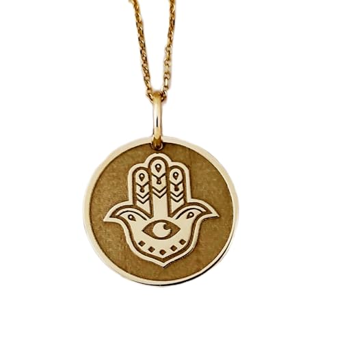Collier pendentif pièce gravée 7 chakras 24 mm un cadeau unisexe symbolique