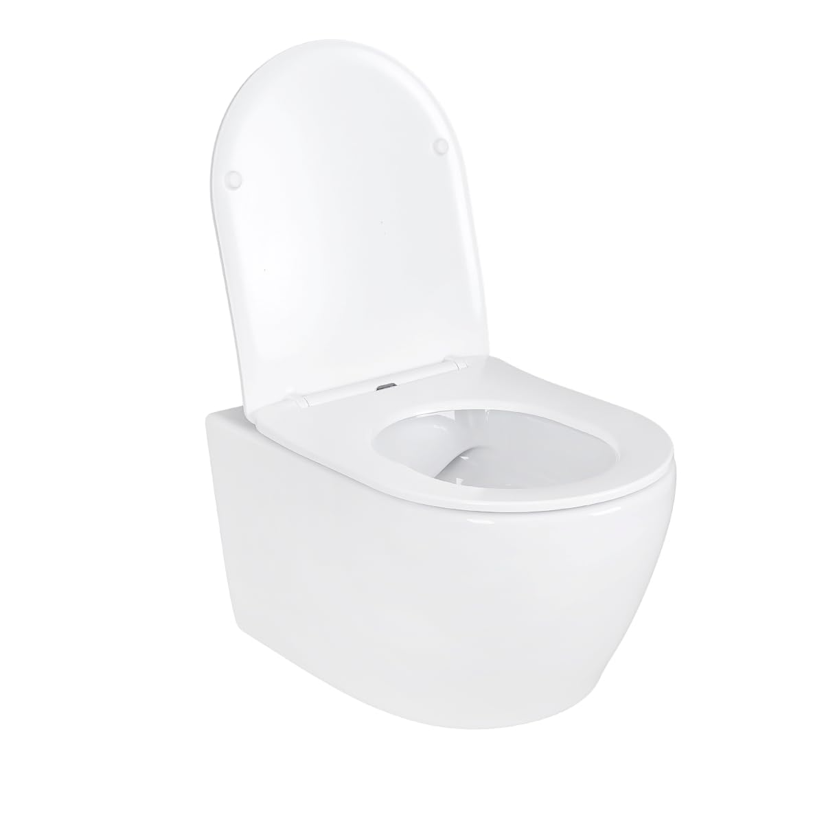 Belvit Wand WC Komplettset mit Vorwandelement 75-82 cm, spülrandloses Hänge WC mit Softclose Sitz, Unterputz Spülkasten, Drückerplatte, WC Set für Trockenbau, wandhängende Toilette, Weiß