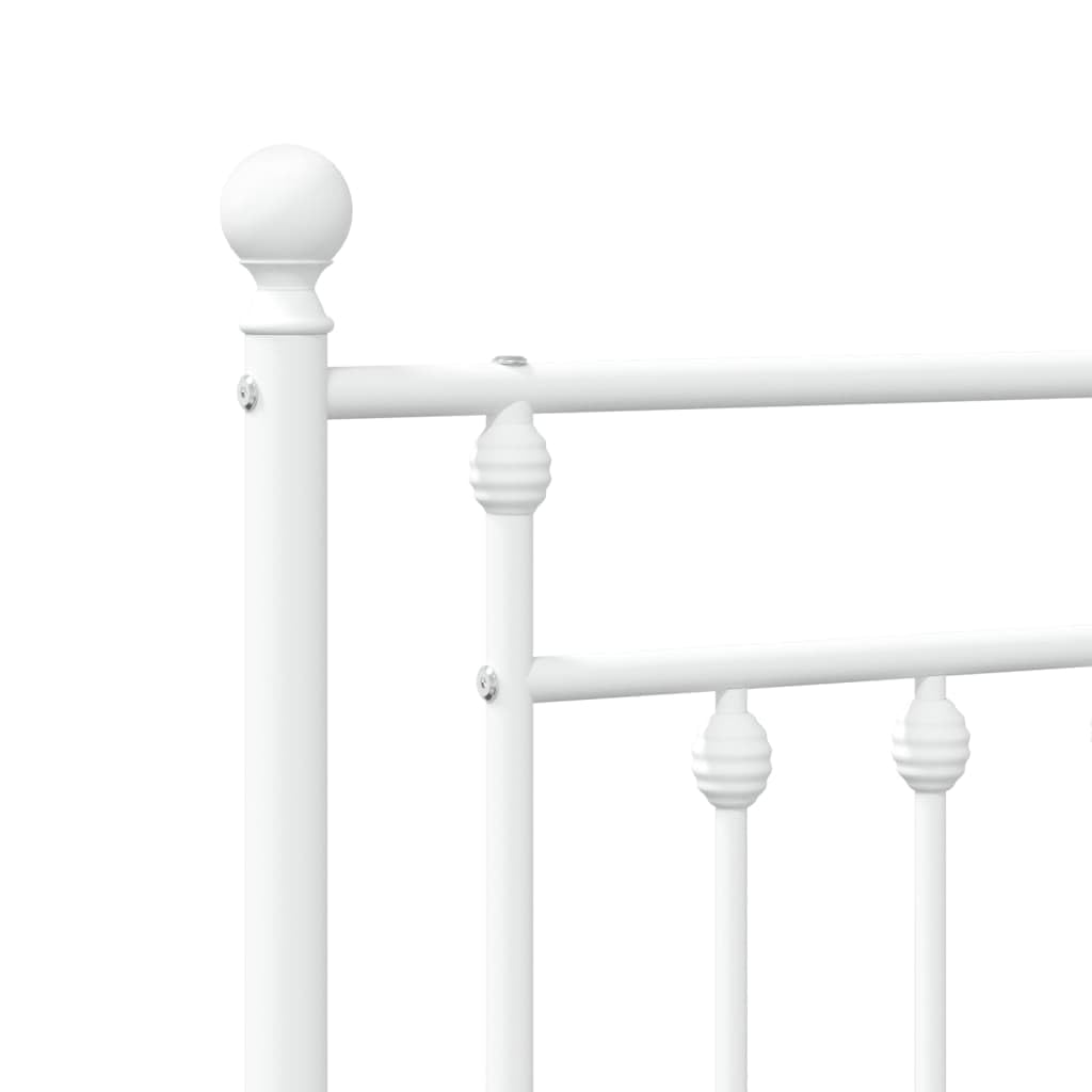 vidaXL Cabecero de Repuesto de Metal Blanco 90 cm, cabecero de Cama, cabecero para Cama Individual, cabecera, cabecero de Metal, cabecero Blanco, Cabezal
