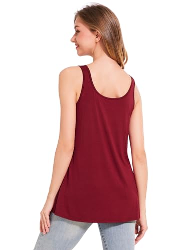 Image of Rosyline Tank Top for Women with Built in Bra Flowy Swing Undershirt Tank Tops S-4XL