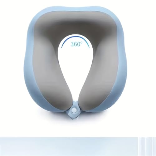 NKURTPC Oreiller Cervical en Mousse à mémoire de Forme en Forme de U, idéal pour Les Voyages, Le Bureau et la Sieste, avec Housse Amovible(Black) – vue 4