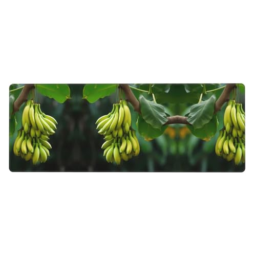 WBQLSL Banana - Tappetino per mouse e tastiera stampato, 30 x 80 cm, perfetto per giochi e ufficio