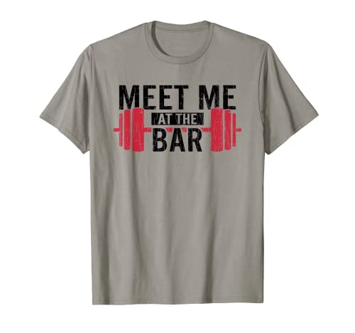 Meet Me At The Bar Divertente Personal Trainer Esercizio Grafico Maglietta