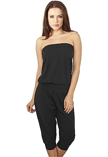 Urban Classics Damen Overall Jumpsuit Ladies Shoulderfree Capri X-Large Blk