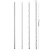 ALINK Foil Silver Paper Straws Bulk, Pack of 100 Metallic Striped/Wave/Dots Straws for Birthday, Wedding, Bridal/Baby Shower, Christmas Decorations and Party Supplies