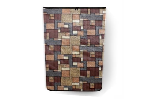 Image of Stylista Top Load Fully Automatic Washing Machine Cover Compatible for IFB 8 kg, 8.5 kg, 9 kg & 9.5 kg, Seamless Pattern Brown