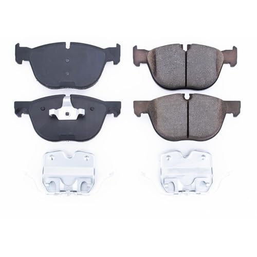 Image of PowerStop Front Brake Pads for BMW X4 2016-18 |X5 2007-18 |X6 2008-19 - Z17 Ceramic Brake Pads with Installation Hardware, 17-1294