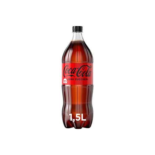 Coca-Cola Zero Zuccheri – 1 Bottiglia Da 1.5 L, Tutto Il Gusto Della Formula Coca-Cola Senza Calorie, In Bottiglia Pet 100% Riciclabile, Bevanda Analc