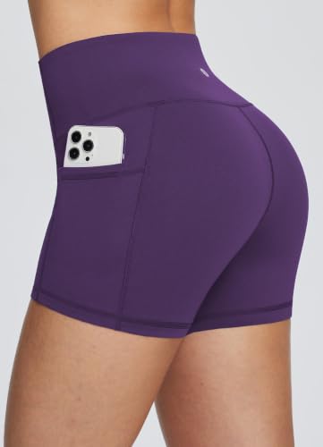 Image of baleaf Women's High Waist Biker Shorts with 3 Pockets