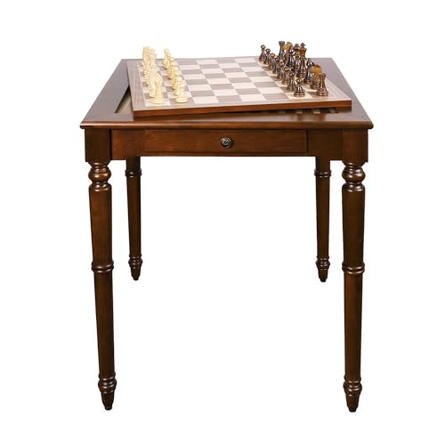 GSE Wooden 3-in-1 Chess Checkers Backgammon Game Table Set with Game Pieces | Game Room Furniture Table Board Game Table Removable Table Top Large Storage Area For Family Board Games product thumbnail 10