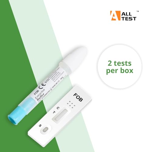 2 Test auf okkultes Blut im Stuhl Heimtest Stuhluntersuchung Blut im Stuhl Selbsttest Testkit zur Darmkrebsvorsorge FOB Test Schnelltest