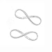 egemmall 2PC Sterling Silver Infinity Symbol Figure 8 Pendant Charm/Link Connector