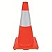 Traffic Cone, 18 in Cone Height, Orange, PVC-Each