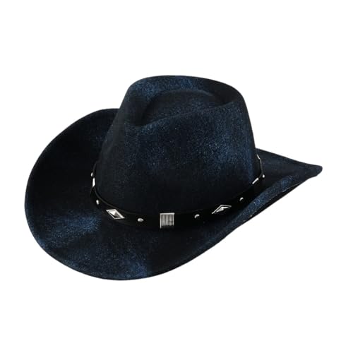 Chapeaux de cowgirl élégants en feutre à larges bords de style western