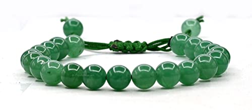 Crystal Heaven Green Aventurine Bracelet for Women Men Natural Healing - AAA Grade Original Healing Gemstone Adjustable Bracelet for Yoga Reiki Meditation Feng Shui