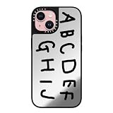 CASETiFY Magsafe 対応ミラー iPhone 15 ケース [反射性 / 1.5mからの落下試験をクリア / Magsafe に対応] - Inap Alphabet Black - シルバー (ブラックバンパー)