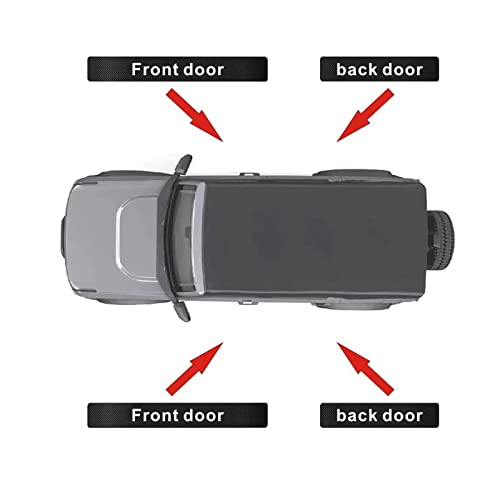 Gowxs 4Pcs Threshold Protection Stickers For Car Door Threshold,Carbon Fiber Door Sill Stickers Scuff Plate Cover For Car Door Steps, Car Door Threshold Accessories Self-Adhesive Anti-Collision(Black) #TOP2