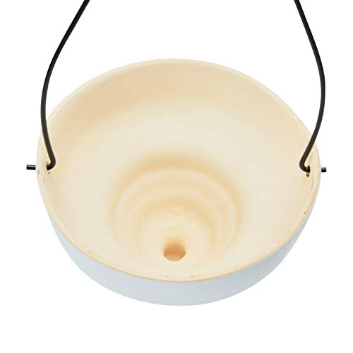 Bloomingville Terra-Cotta Metal Hanger, Matte White Hanging Planter #TOP4