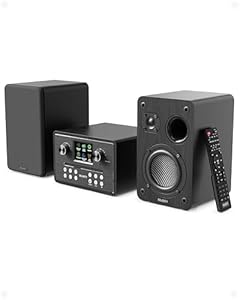 Majority Homerton HiFi Stereo System | DAB/DAB+ Digital Radio, FM, CD Player, Internet Radio, Bluetooth 5.3, WiFi Dual Band, USB Playback, Spotify Connect, Remote Control & Dual Speakers