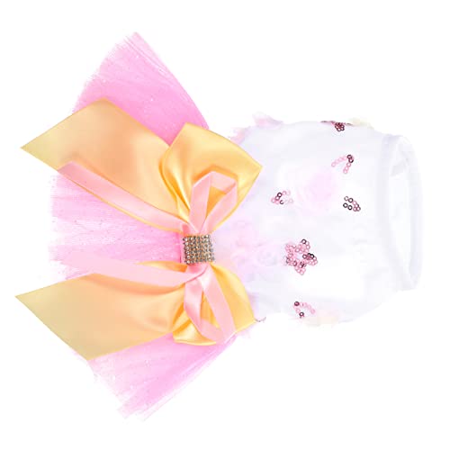 Robe pour chien avec fleurs Angoily : lot de 3 tulles à sequins - 3