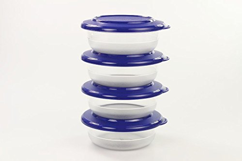 TUPPERWARE Tafelperle (4) Tafelfeine Schüssel Classic Royal 275 ml mittelblau 29978