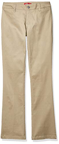 Dickies Girl Juniors 4 Pocket Straight Leg Pant,Khaki,0
