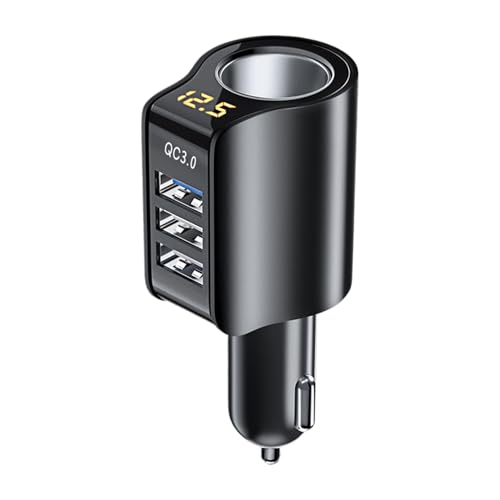 Caricatore per da da da auto Splitter - Adattatore di alimentazione QC3.0 PD PD Fast Car Charger 3 Porte USB Per Auto Moto RVS Di Ricarica Per Auto Per Alimentazione Rapida US