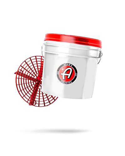 Adam's Polishes Wash Bucket (3.5 Gallon Bucket + Grit Guard) - Car Detailing Tool for Car Washing & Garage Storage | Stores Car Wash Soap, Foam Cannon, Foam Gun, Microfiber Towels & More