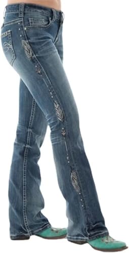 Best Jeans to Wear with Combat Boots: Your Ultimate Guide 15 Alilyol Bootcut Jeans for Women,Stretchy Feather Flower Embroidery Mid Rise Slim Straight Leg Pants Jeans