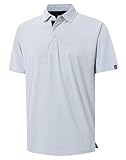M MAELREG Mens Polo Shirt Short Sleeve Dry Fit Performance Moisture Wicking Solid Collared Golf Polo Shirts for Men Navy