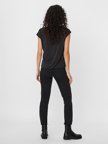 Vero Moda Vmfilli Ss V-Neck Tee Ga Noos T-Shirt, Nero, S Donna - 5