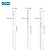 PATIKIL Graduated Dropper Pipettes Kit, 3 Pack 0.1ml/0.5ml/1ml Borosilicate Glass Pipette with Rubber Squeeze Bulb for Transfer Liquid for Lab, Chemistry